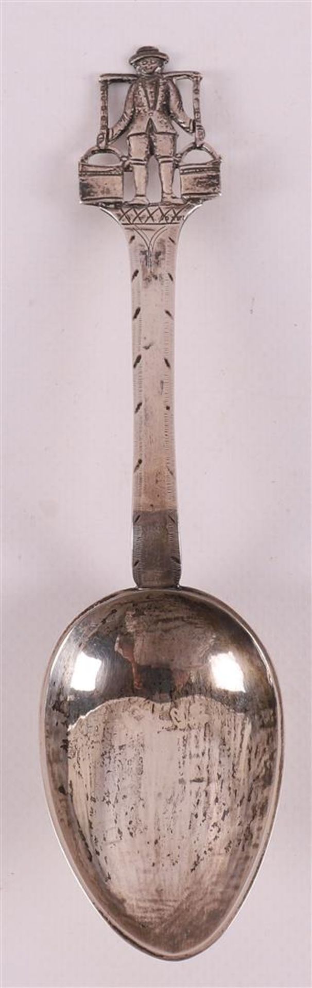 A second grade 835/1000 silver birth spoon, Friesland, Sneek, 19th century