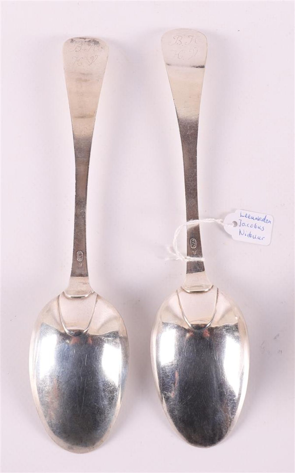 Four first grade content 925/1000 silver spoons, Friesland, Leeuwarden, - Image 4 of 7