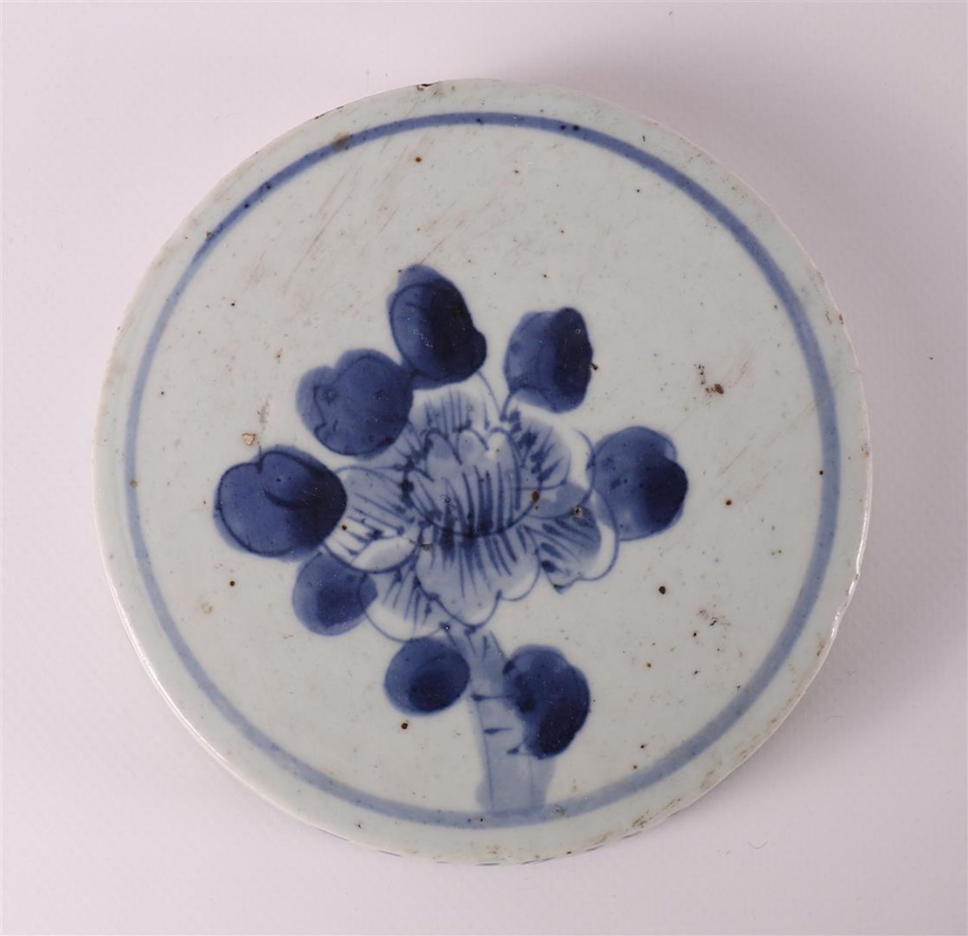 A blue/white porcelain ginger jar with lid, China, 19th century. - Image 8 of 11