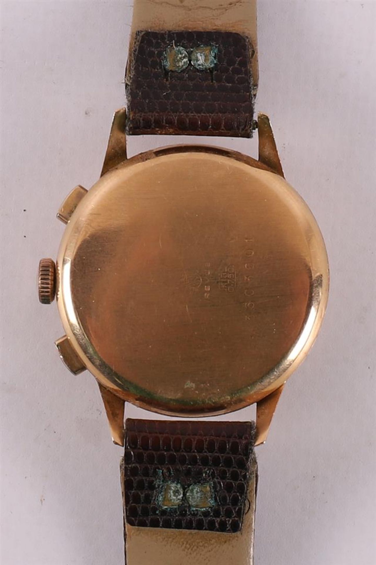 A vintage Revue 17 Rubis Incabloc men's wristwatch in 18 kt gold case. - Bild 4 aus 5