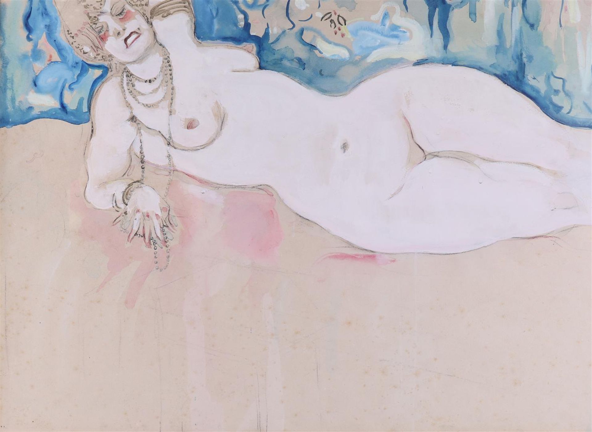 Dongen van, (bears signature) 'Female lying naked', - Bild 4 aus 7