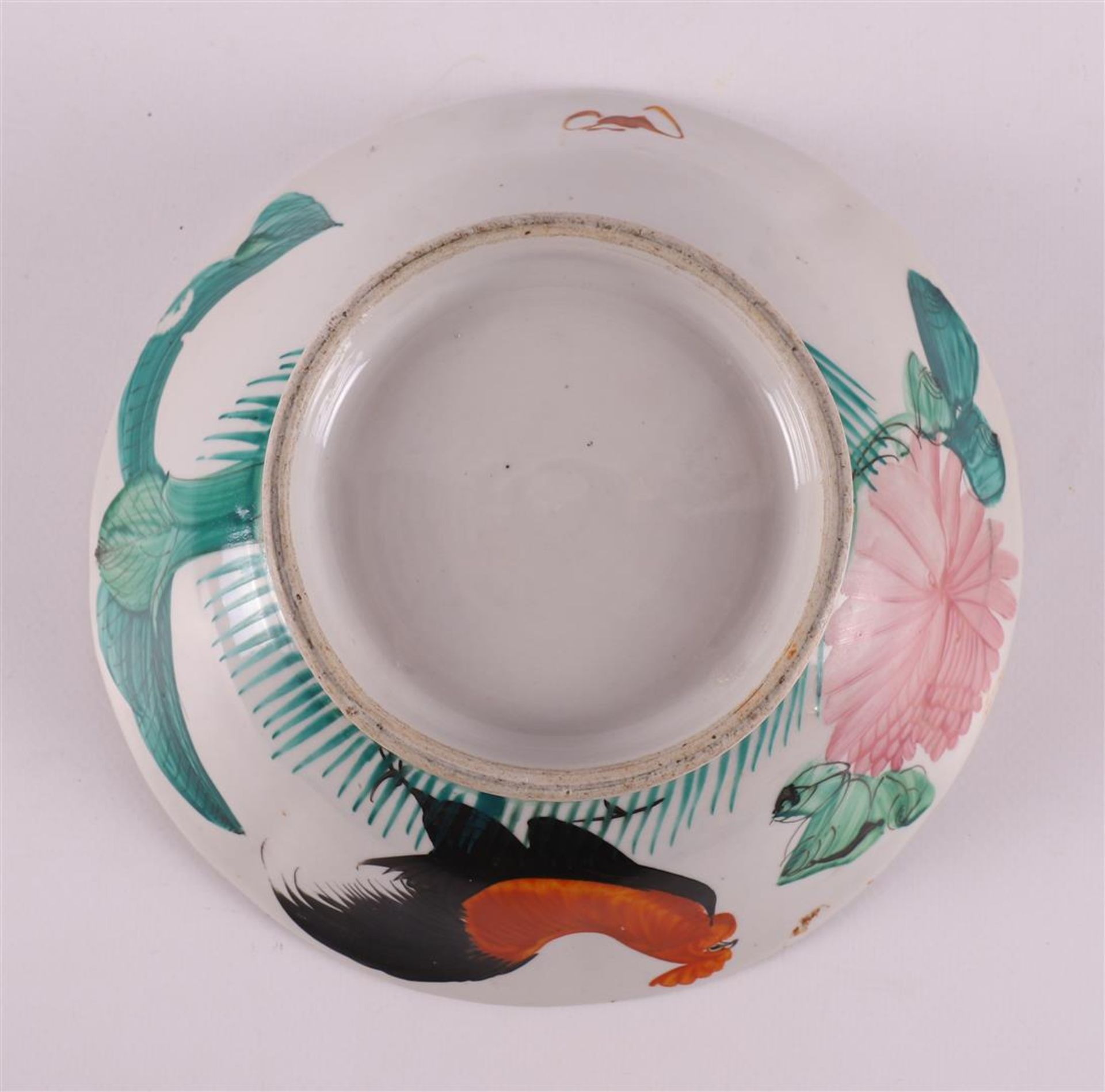 A blue/white and capucine porcelain bowl, China around 1900. - Image 10 of 10