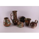 A lot of various earthenware pottery, including 'Muvelee' decor, South Holland, 