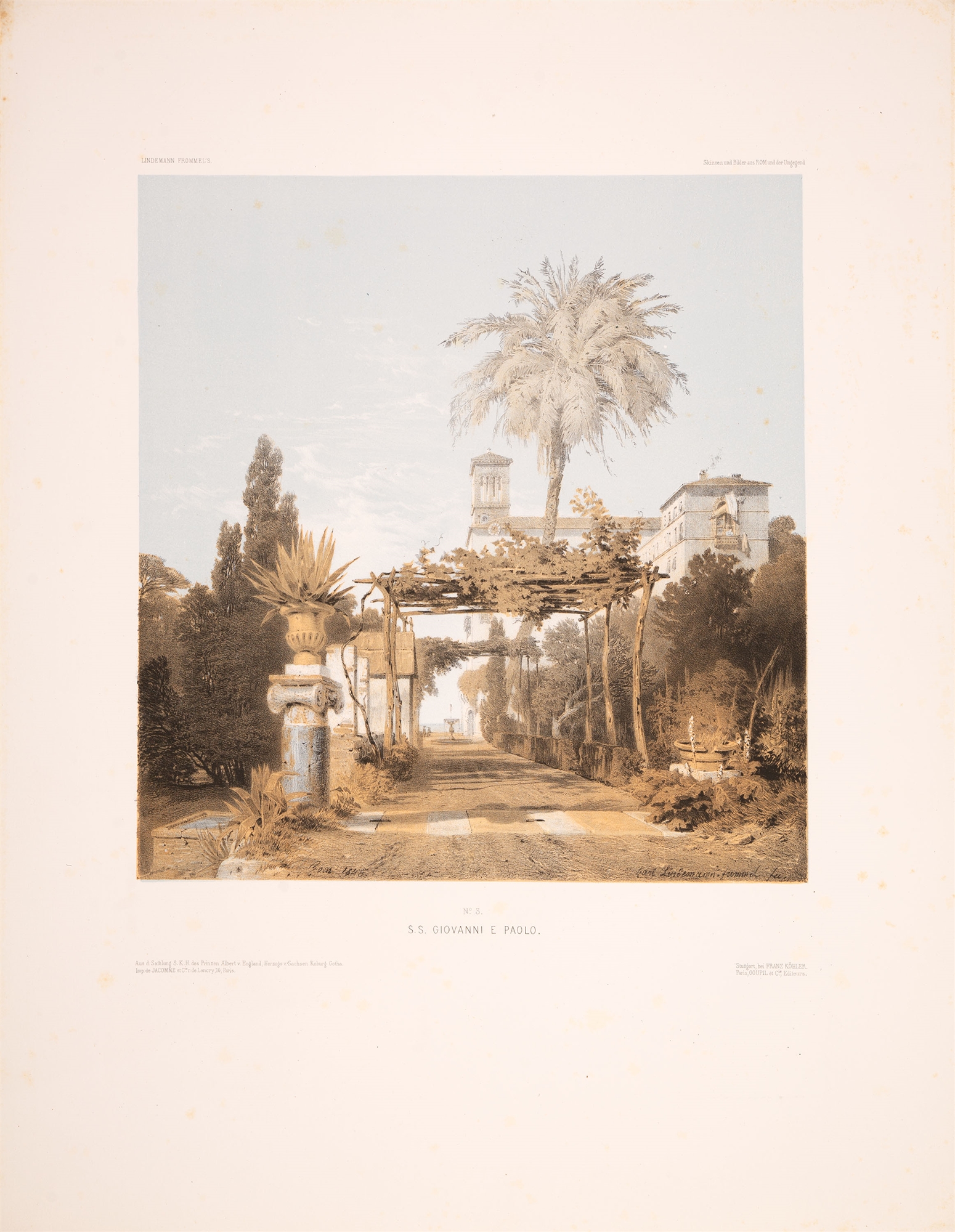 K. A. Lindemann-Frommel, Skizzen und Bilder aus Rom und Umgegend. Um 1850. - Image 2 of 3