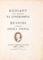 Bodoni. - Hesiod, Opera omnia graece et latine. Parma 1785.