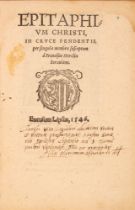 F. Merclius, Epitaphium Christi. Leipzig 1546.