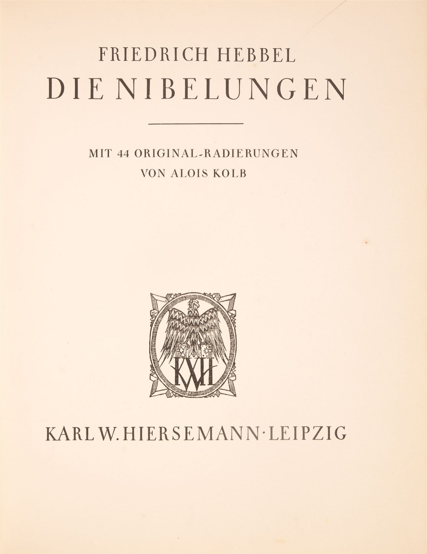 A. Kolb / F. Hebbel, Die Nibelungen. Leipzig 1924. - Image 2 of 3