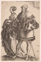 Heinrich Aldegrever. Tanzende Paare. 1538. 2 Bll. Kupferstiche.
