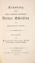 F. T. Rink (Hg.), Sammlung einiger bisher unbekannt gebliebener kleiner Schriften von Immanuel Kant.