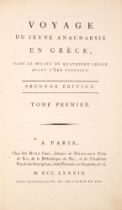 J.-J. Barthélemy, Voyage du jeune Anacharsis en Grèce. 7 Bde. Paris 1789.