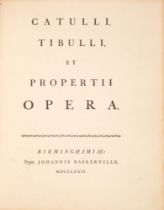 Catull, Catullus, Tibullus et Propertius. Birmingham 1772.