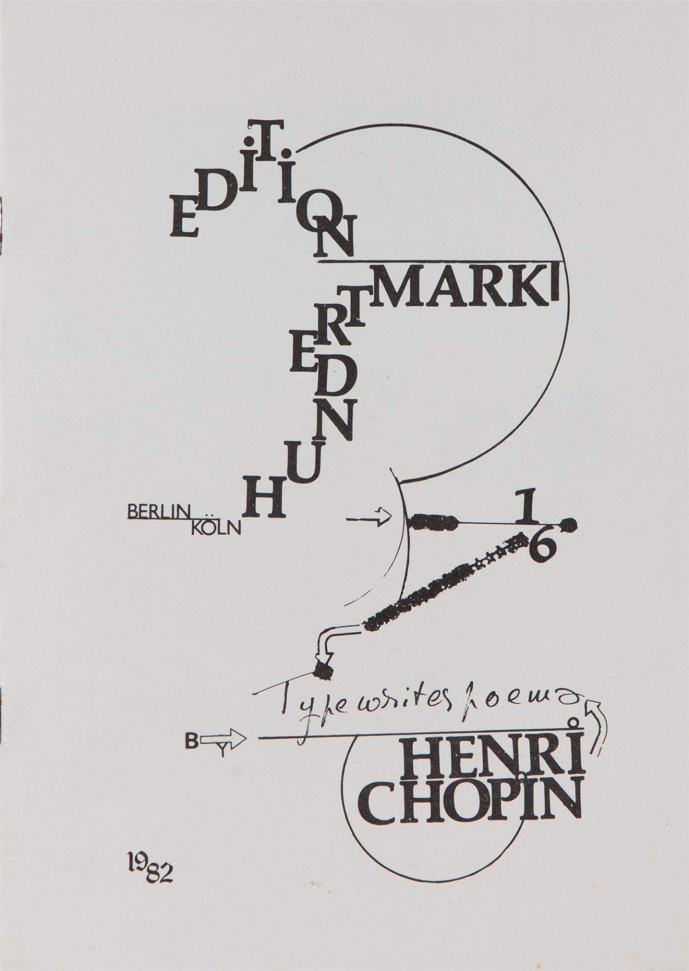 Henri Chopin. La fé électricité. 1982. Schreibmaschinendruck mit Collage. - Image 2 of 4