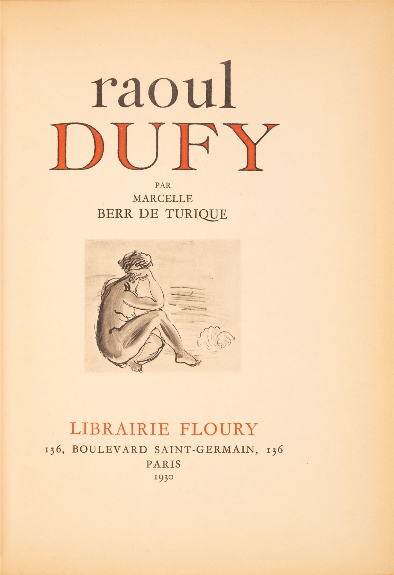 R. Dufy / M. B. de Turique, Raoul Dufy. Paris 1930. - Image 2 of 3