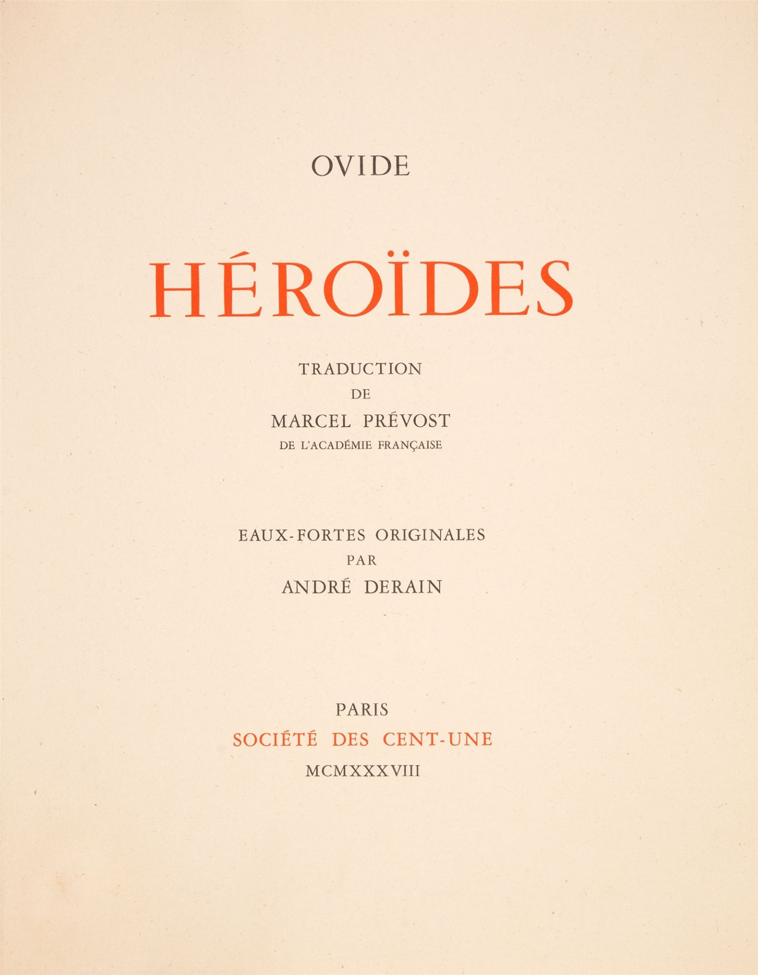 A. Derain / Ovid, Héroïdes. Paris 1938. - Image 2 of 3