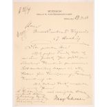 Max Liebermann. Eigh. Brief m. U. 1906.