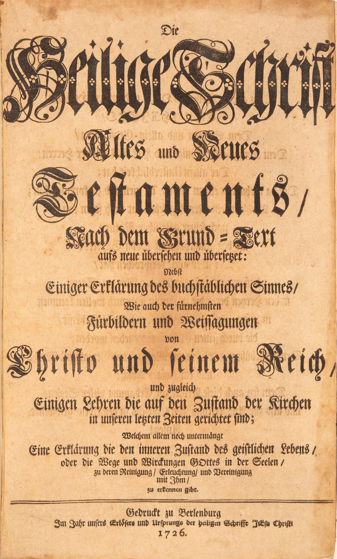 Biblia germanica. - Berleburger Bibel. 7 Bde. 1726-1742. - Image 2 of 2