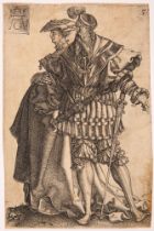 Heinrich Aldegrever. Tanzendes Paar. 1538. Kupferstich.
