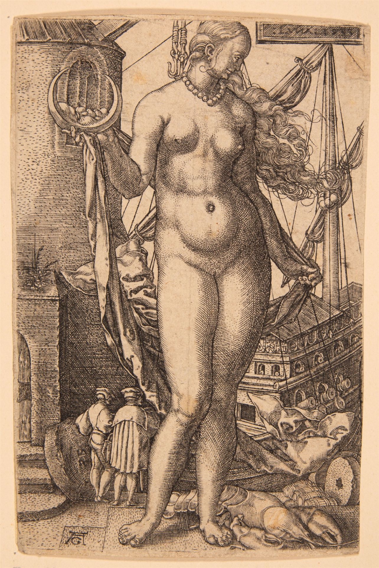 Heinrich Aldegrever. Luna. 1533. Kupferstich.