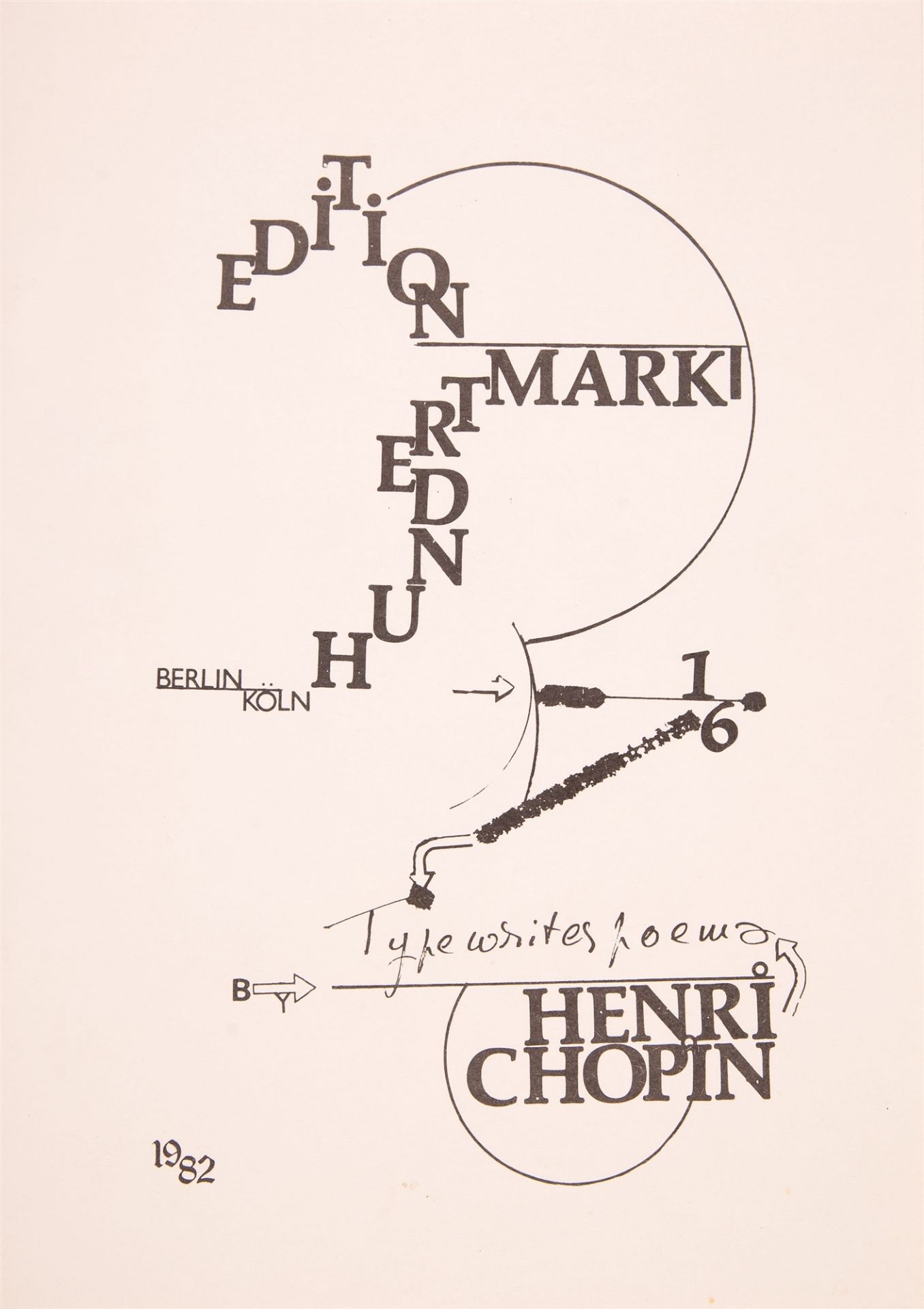 Henri Chopin. La fé électricité. 1982. Schreibmaschinendruck mit Collage. - Image 4 of 4
