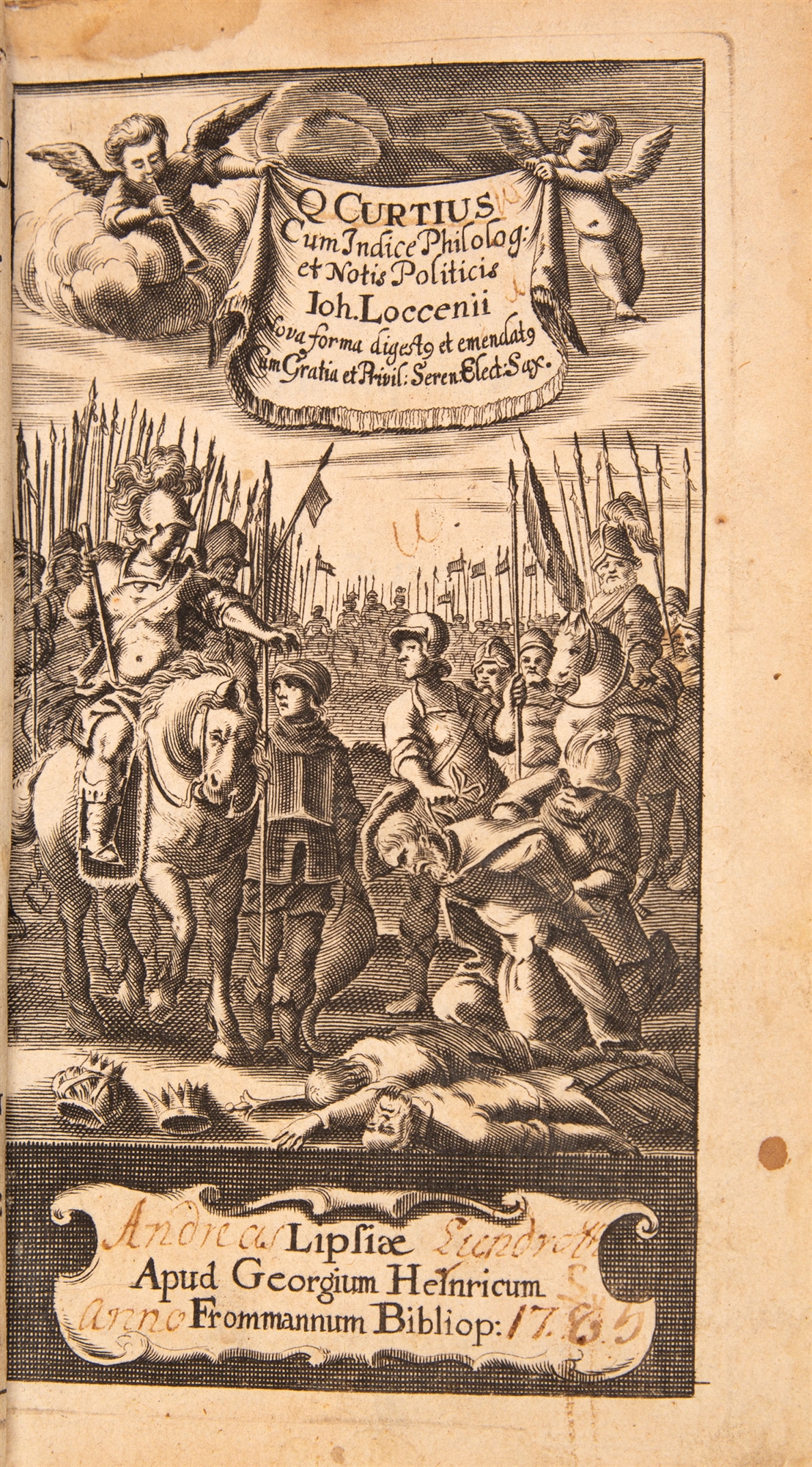 Q. Curtius Rufus, De rebus gestis Alexandri Magni. Leipzig 1687.