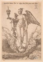 Heinrich Aldegrever. Fortuna. 1555. Kupferstich.