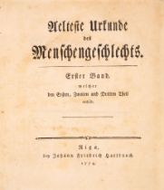 J. G. Herder, Aelteste Urkunde des Menschengeschlechts. 2 Bde. Riga 1774-76.