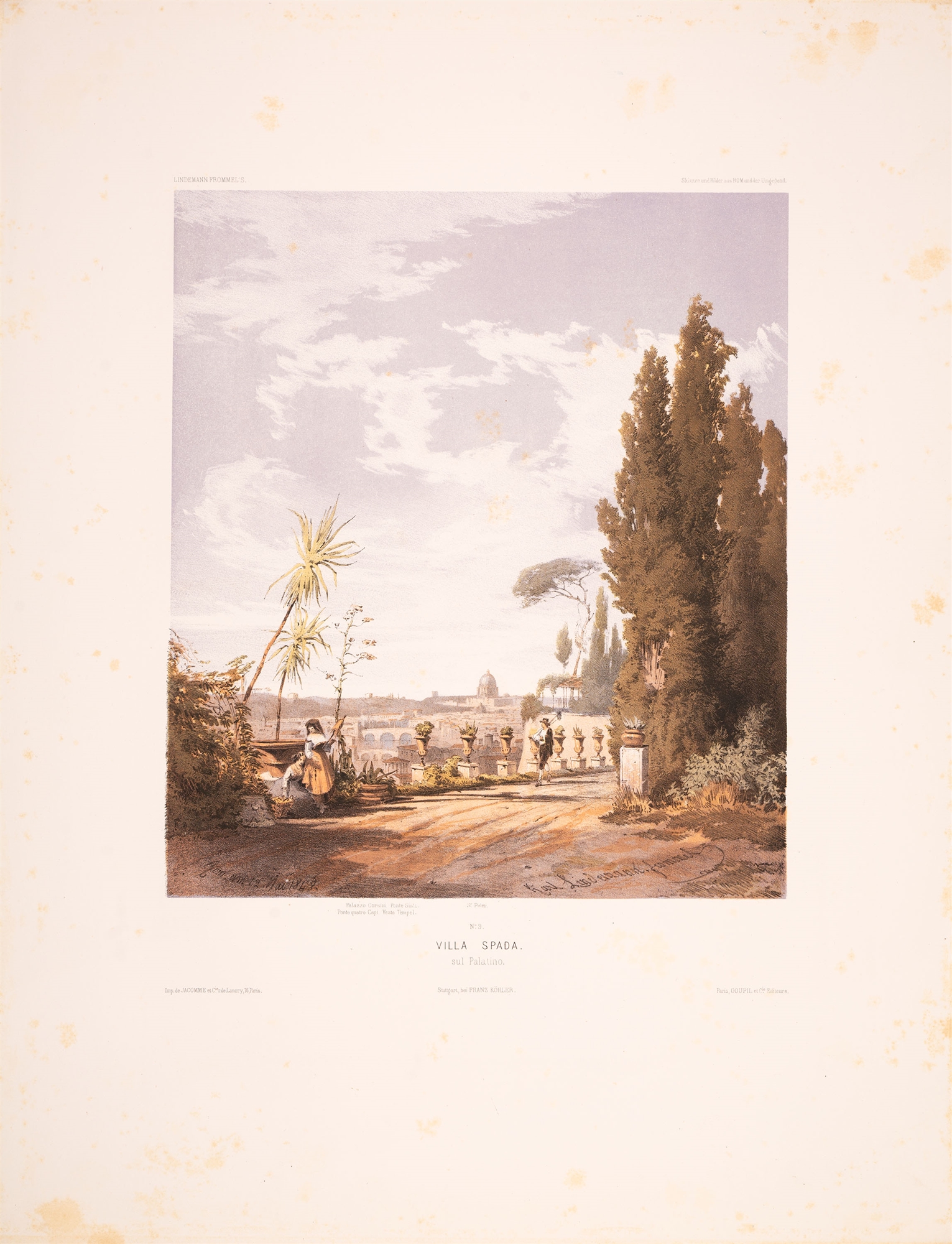 K. A. Lindemann-Frommel, Skizzen und Bilder aus Rom und Umgegend. Um 1850. - Image 3 of 3