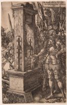 Heinrich Aldegrever. Titus Manlius Torquatus befiehlt die Hinrichtung seines Sohnes. 1553.