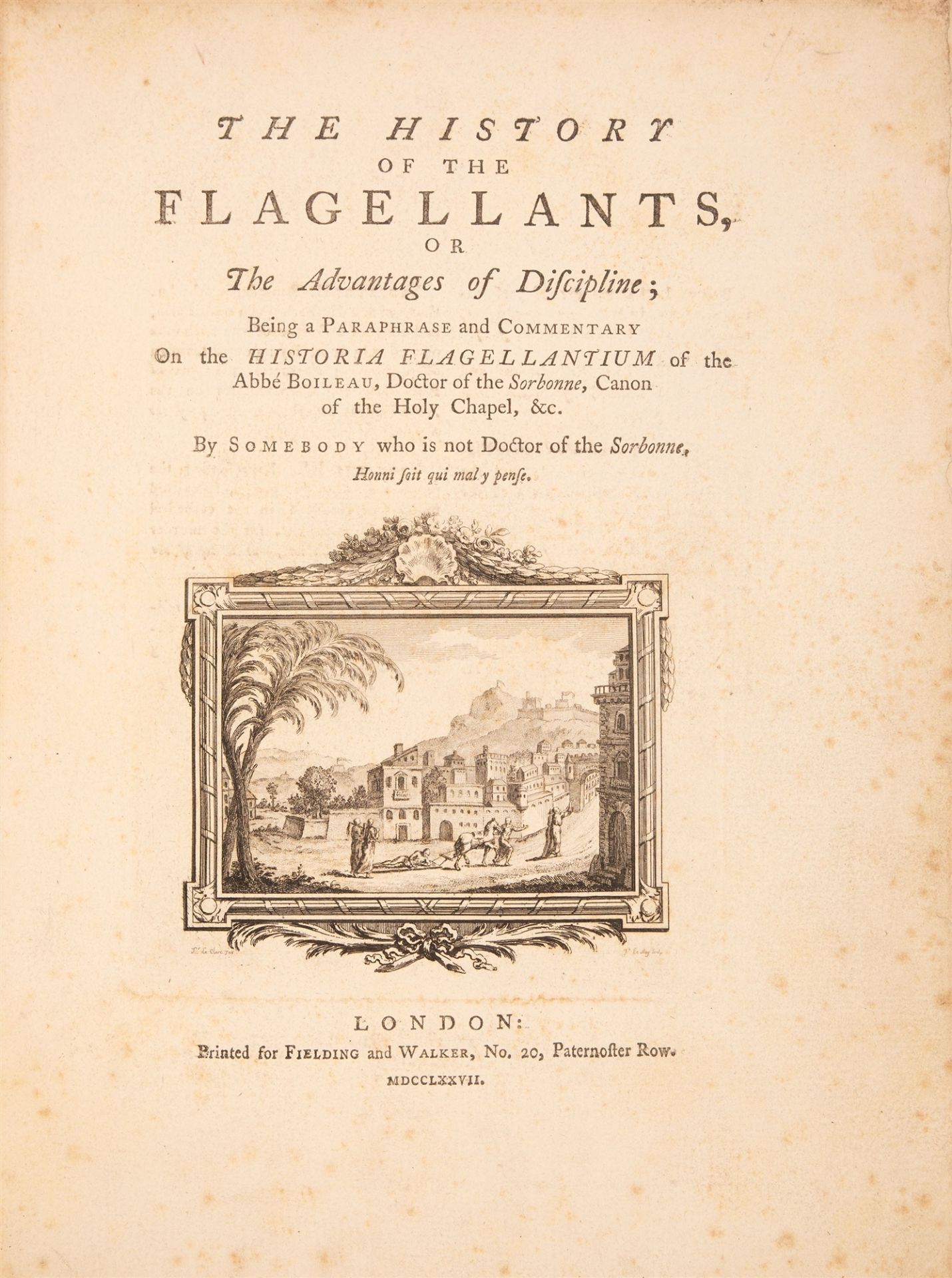 (J. Delolme), The history of the flagellants. London 1777.