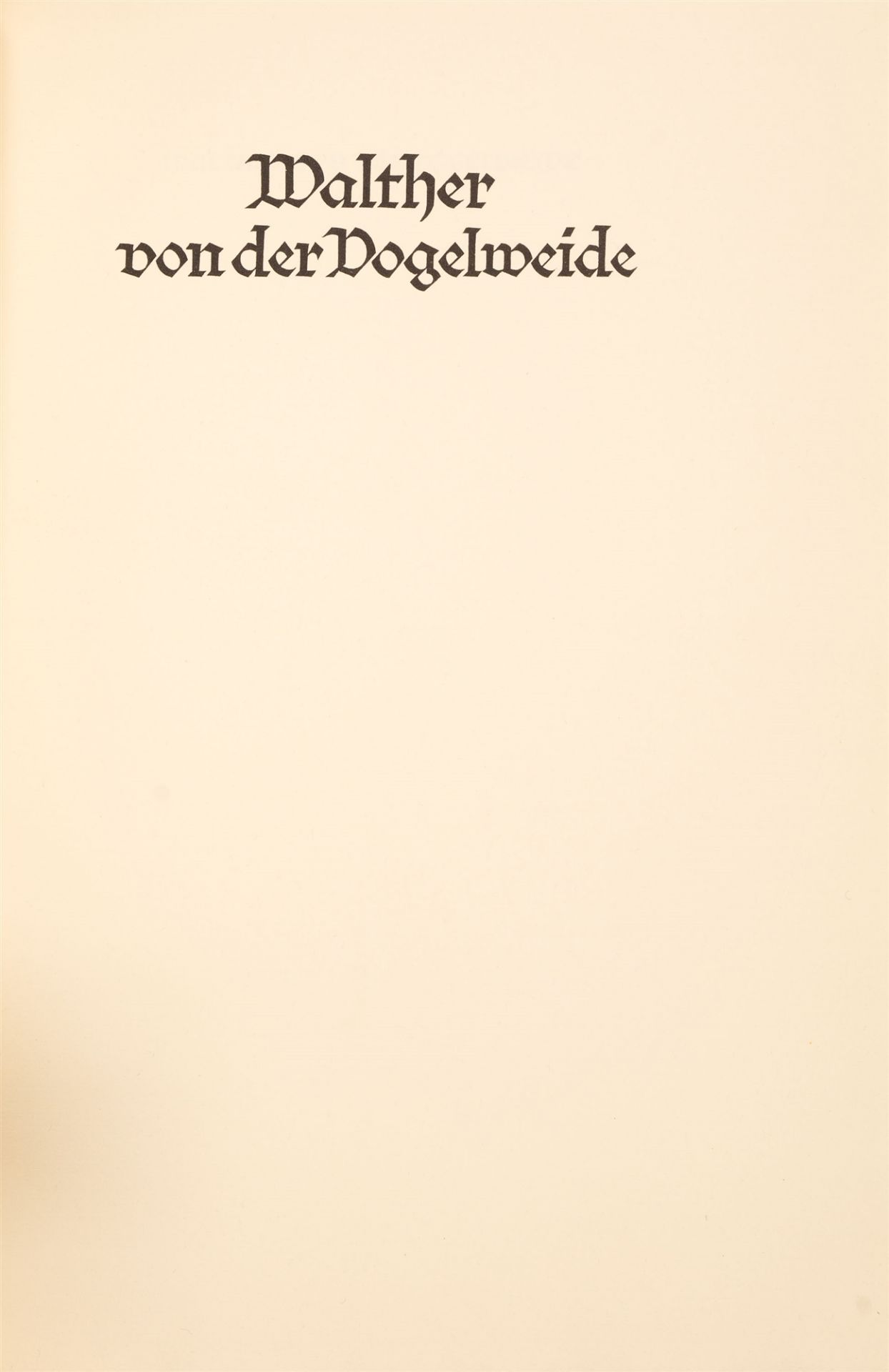 Walther von der Vogelweide. Hrsg. v. C. v. Kraus. München 1931. - Image 2 of 3