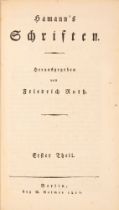 J. G. Hamann, Schriften. 9 Bde. Berlin 1821-43.