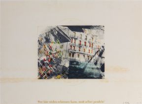 Sigmar Polke. Häuserfront. 1973. Offsetdruck auf Buchungstransparentpapier.