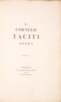 Bodoni. - Tacitus, Opera. 3 Bde. Parma 1795.