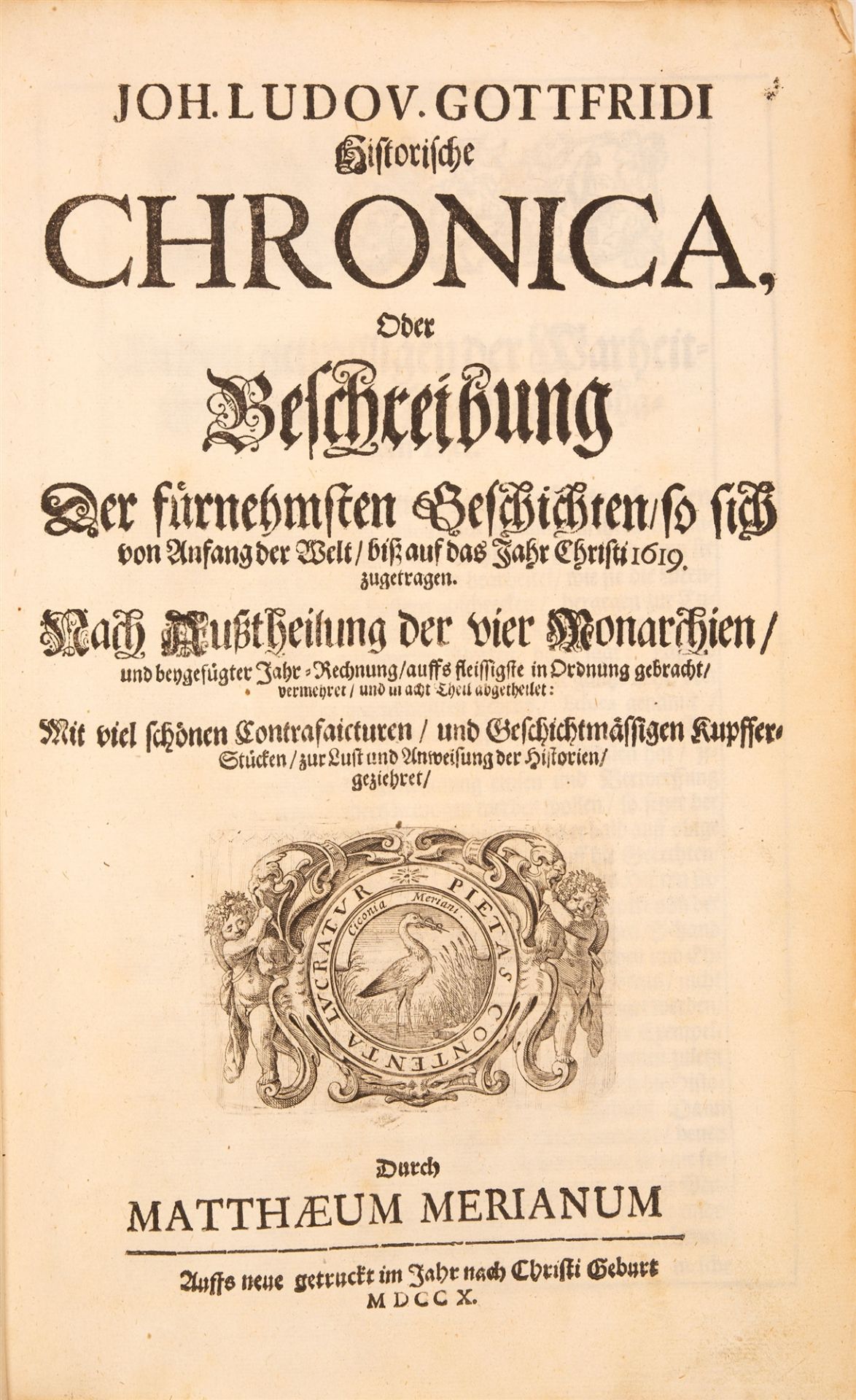 J. L. Gottfried, Historische Chronica. Frankfurt a. M. 1710. - Image 2 of 3