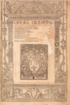 Cicero, Opera rhetorica, oratoria & forensia. (Paris) 1527.