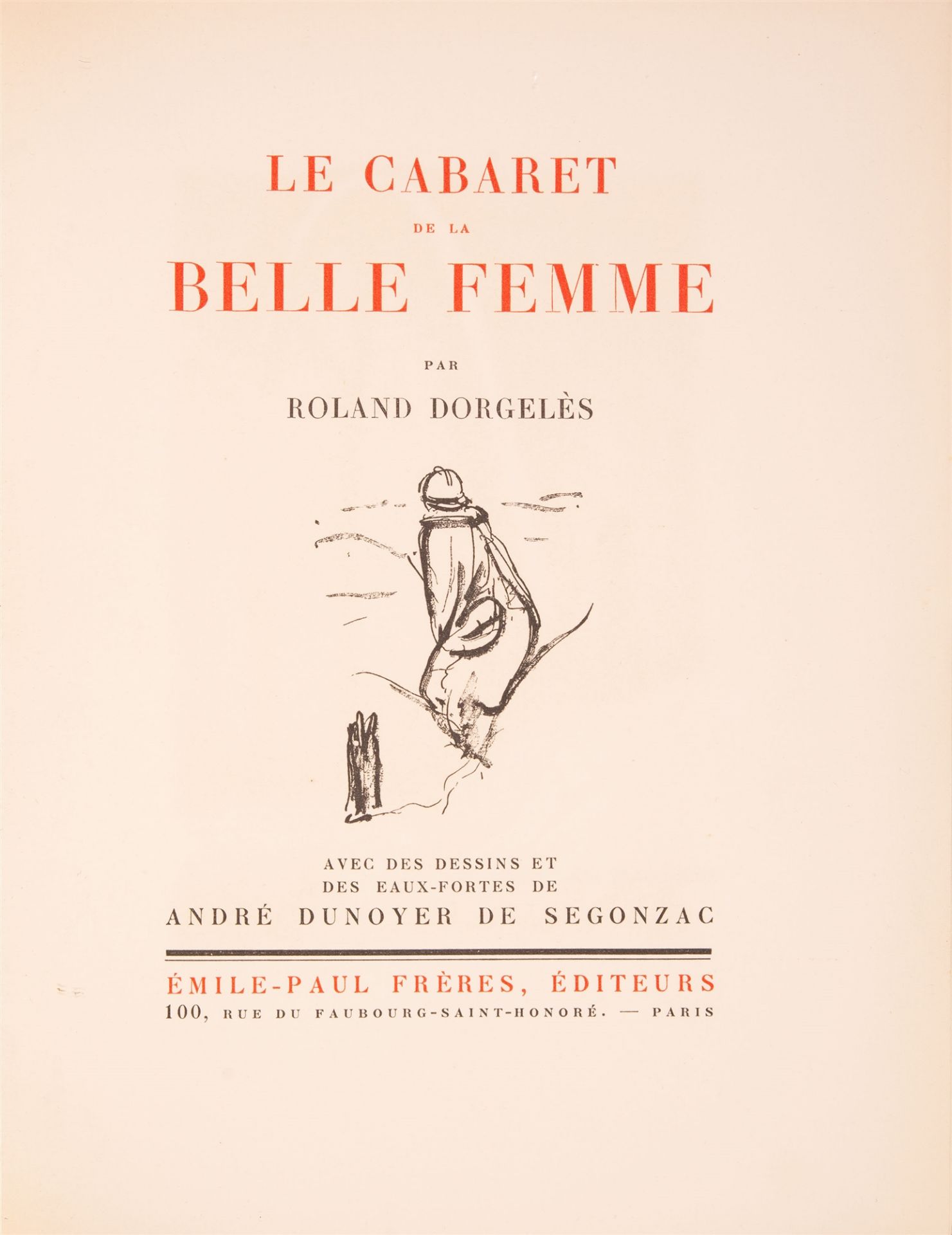 A. D. de Segonzac / Dorgelès, 3 Bde. u. 1 Mappe. Paris 1921-24. - Image 4 of 5