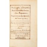 Nouvelle assemblée des notables cocus du royaume. Paris (1790). Hs. Abschrift.