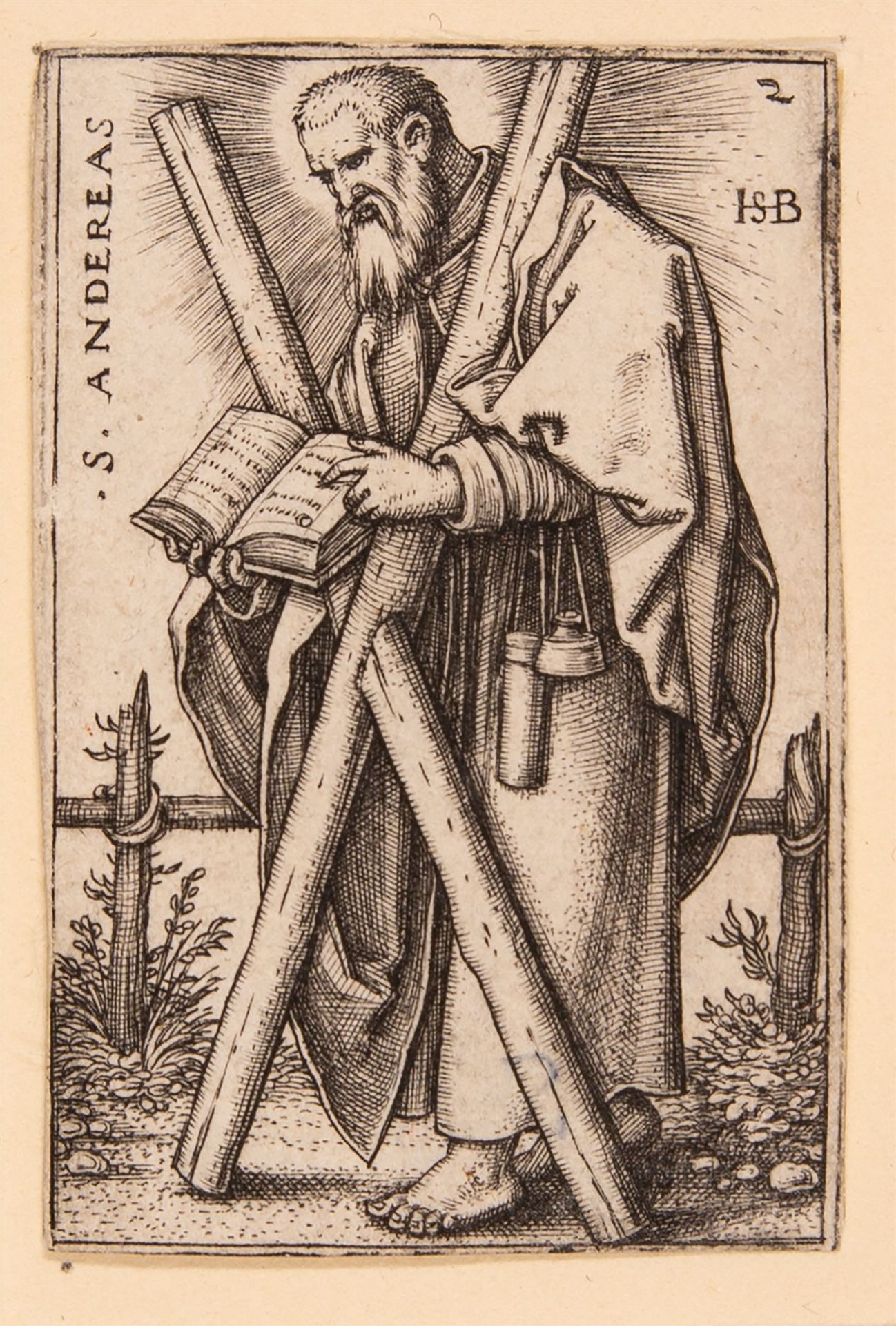 Hans Sebald Beham. 8 Bll. aus der Folge von den zwölf Aposteln. 1545-46. Kupferstiche. - Image 2 of 8