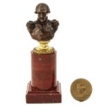 A Snuff Bottle and Bronze Bust