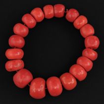 A Rare 19th Century Red Coral Bracelet