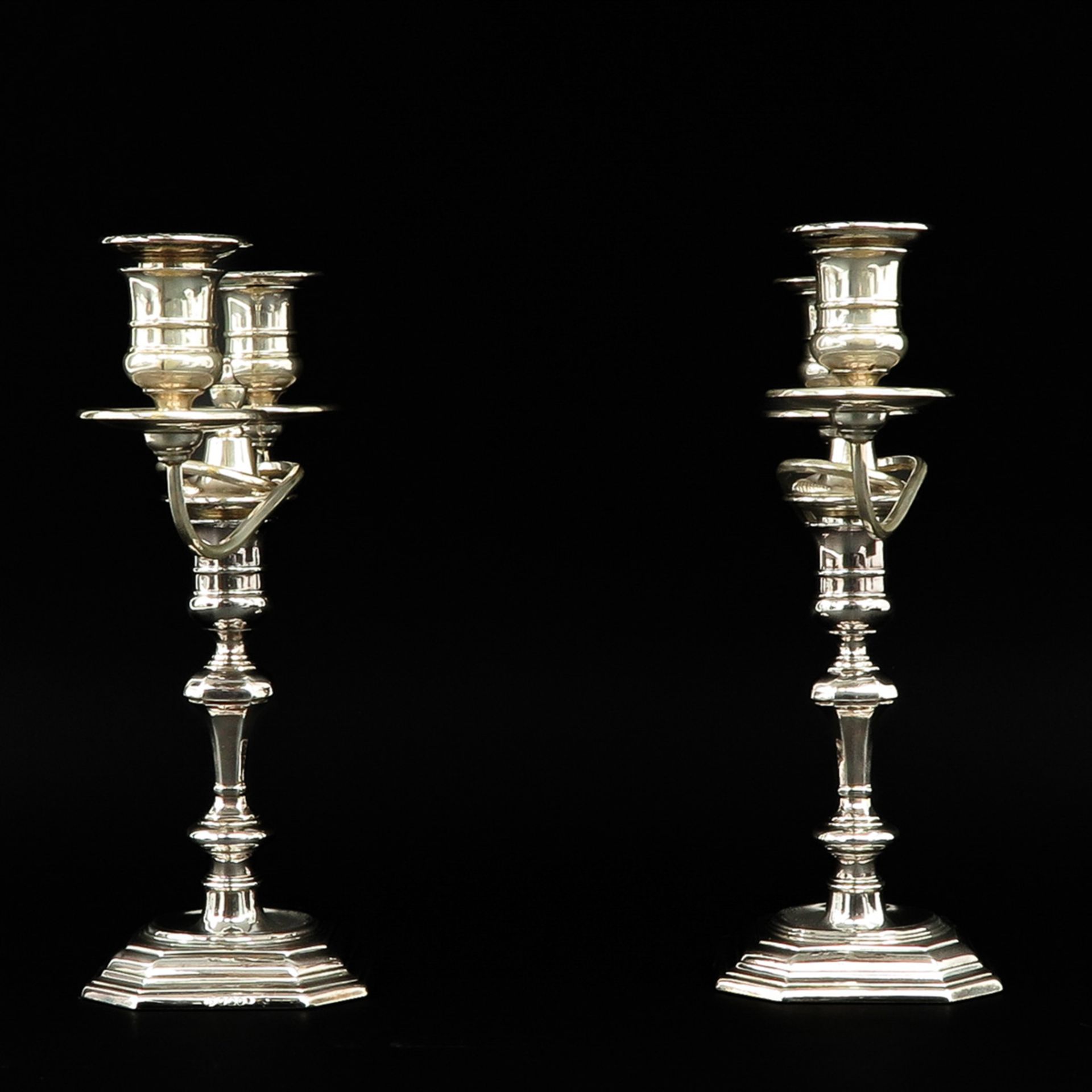 A Pair Silver Candlesticks - Image 4 of 10