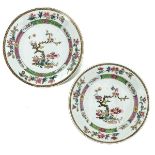 A Pair of Famille Rose Plates