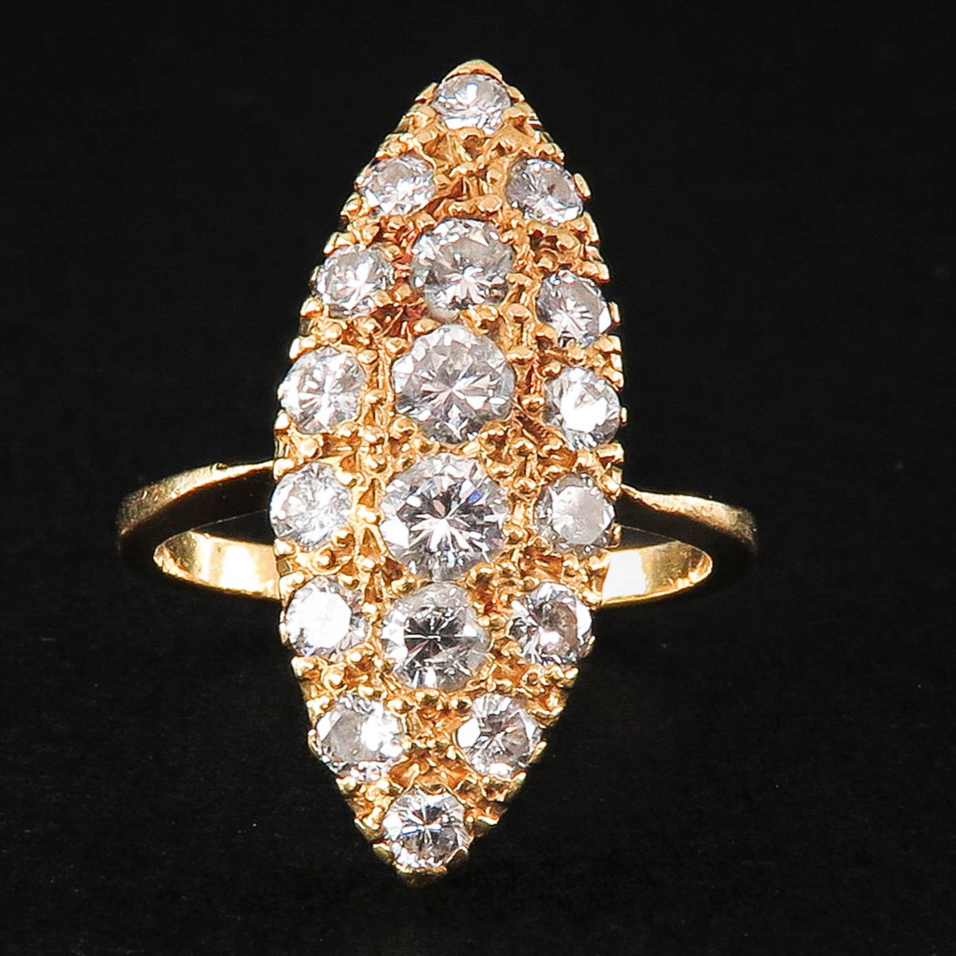 A Ladies 14KG Diamond Ring - Bild 2 aus 4