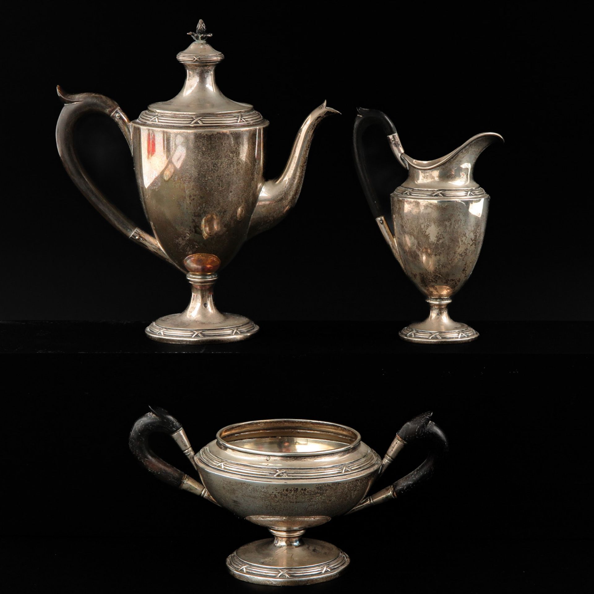 A Dutch Silver Tea Set - Image 3 of 10