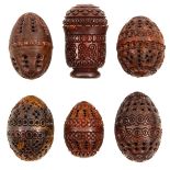 A Collection of Coquilla Nut Eggs
