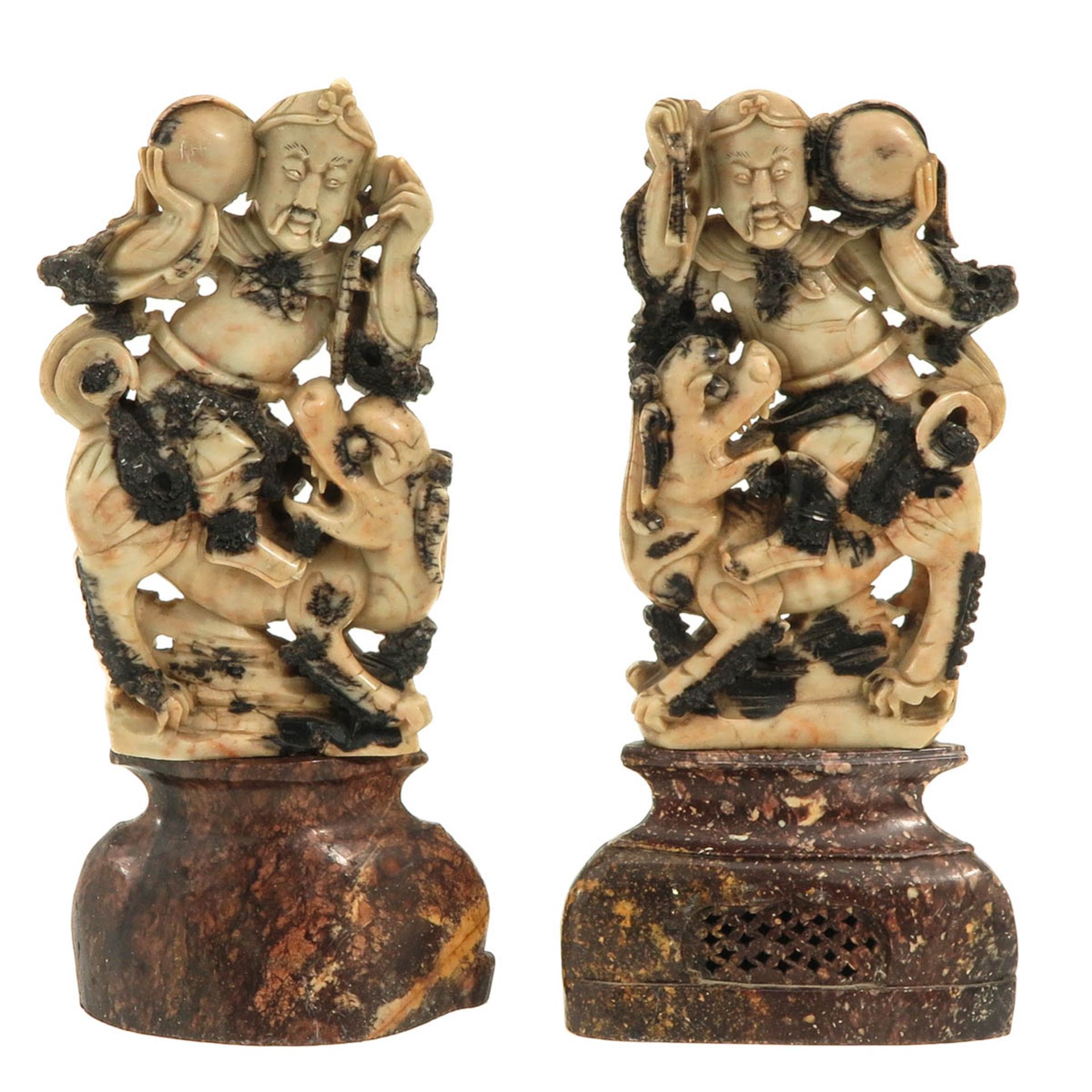A Pair of Soapstone Sculptures