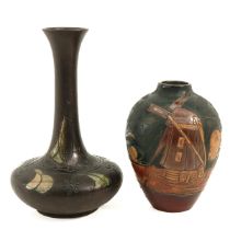 A Lot of 2 Distel Pottery Vases