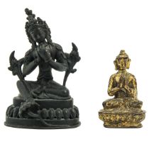 A Lot of 2 Small Buddha Sculptures