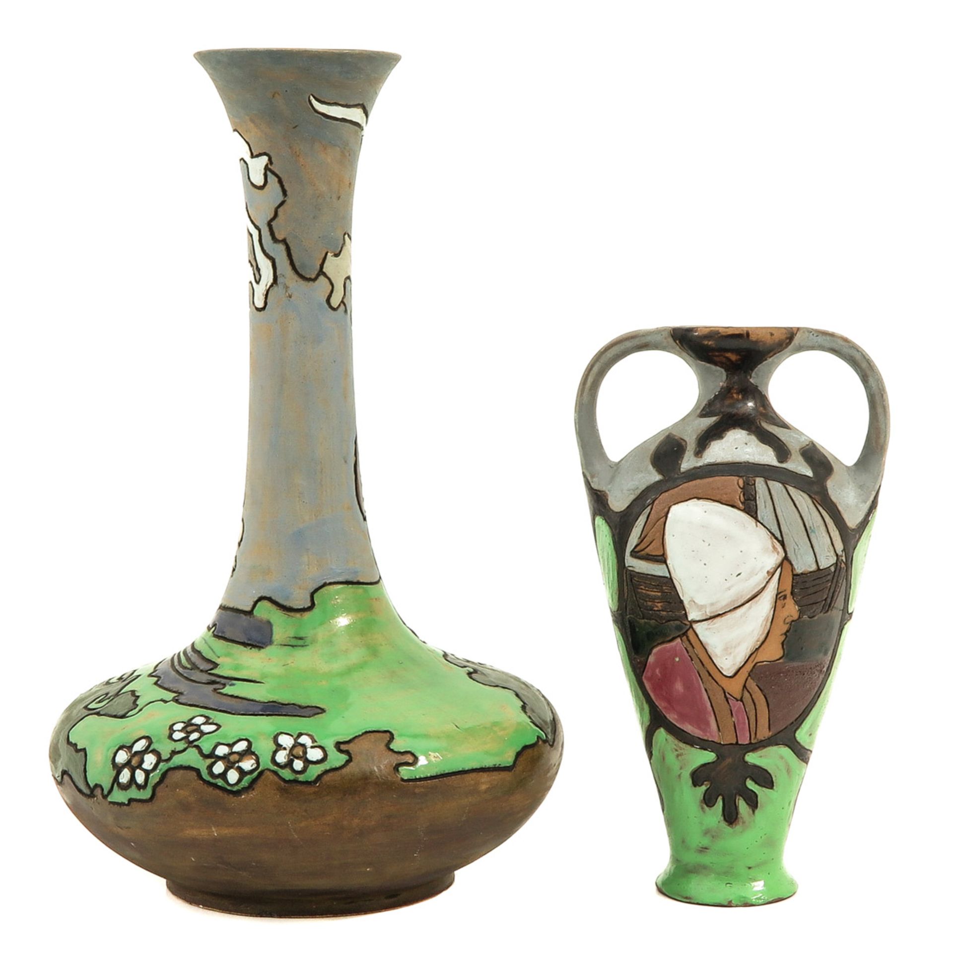 A Lot of 2 Distel Pottery Vases - Bild 3 aus 10