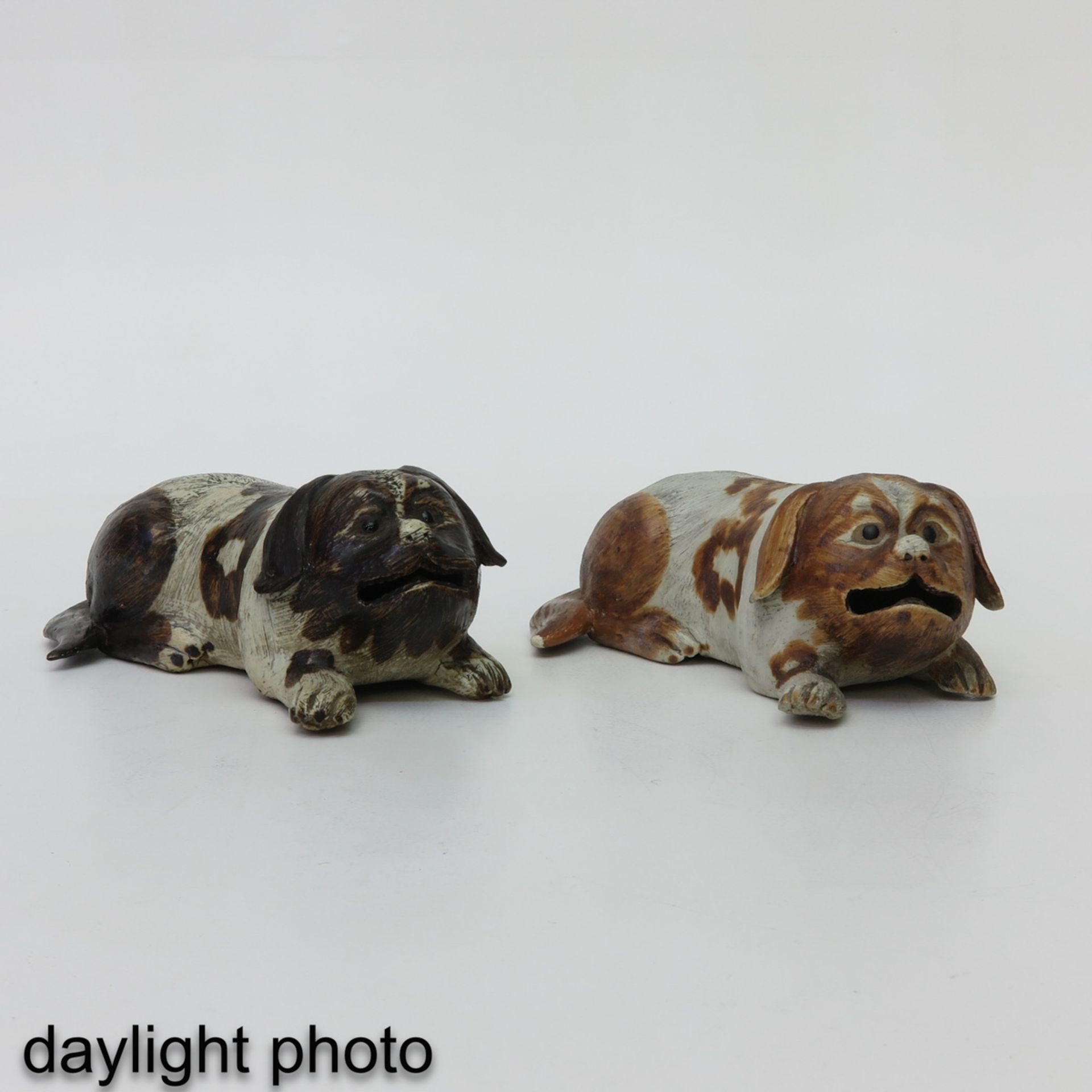 A Pair of Chinese Pug Sculptures - Image 7 of 10